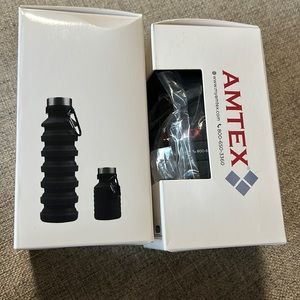 Sport silicone portable foldable water bottle